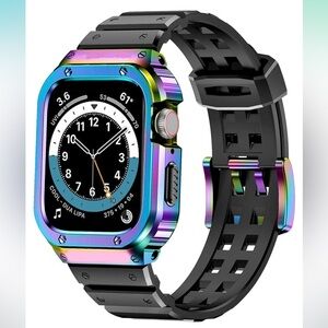 Iridescent Metallic Apple Watch Cover & Band 44mm, Protective Series (6SE, 5, 4)